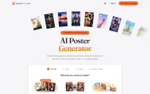 GeneratePoster.com landing page with the poster generator